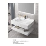 Shine Slate Counter With Seamless Basin +Mirror ( SJ-3001W)