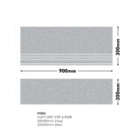RANGE D.NO LIGHT GREY STEP & RAISER TILE (30X90/20X90MM)