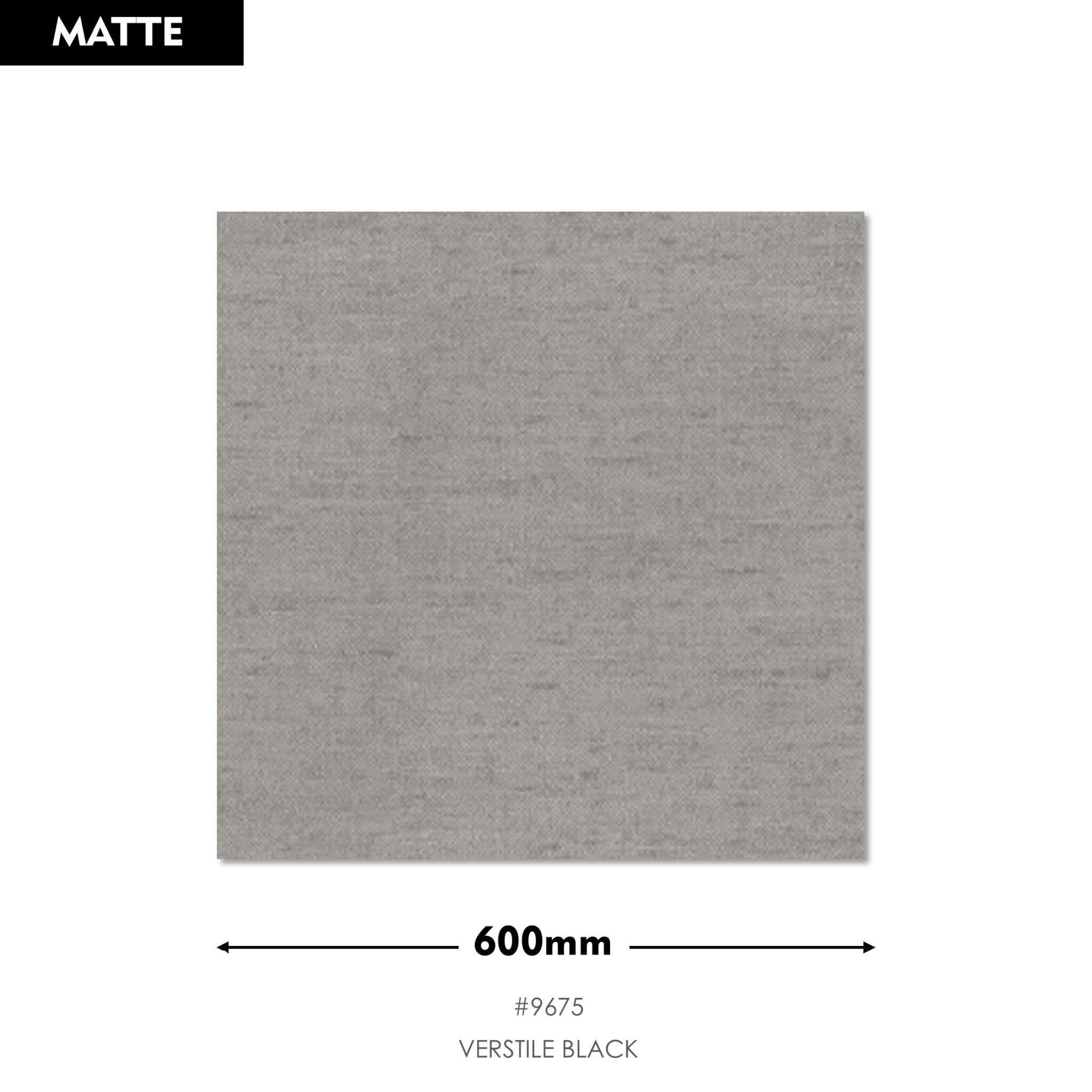 Verstile Ridges RANGE Verstile Black 600x600mm – Silica