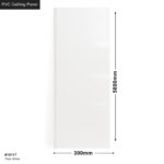 Plain White PVC Ceilling Panel  5800x300x9mm