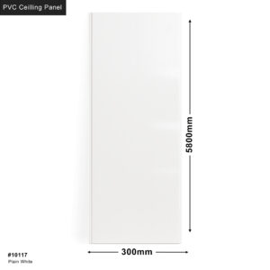 Plain White PVC Ceilling Panel  5800x300x9mm